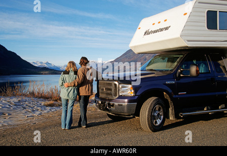 Auf dem Alaska Highway, Yukon Territorium, Kanada Stockfoto