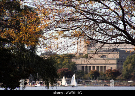 Herbst auf der Esplanade Charles River in Boston, Massachusetts Stockfoto