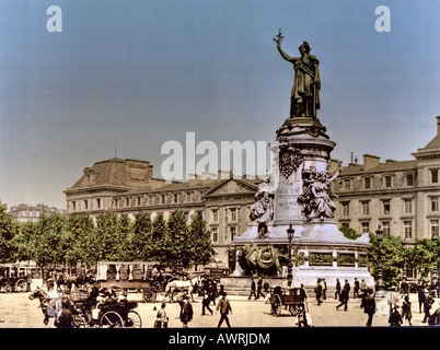 Platzieren Sie De La Republique, Paris, Frankreich Stockfoto