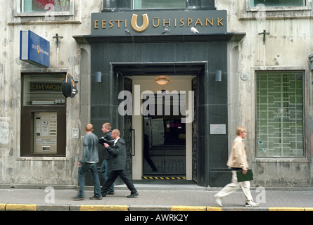 Eingang zum SEB Eesti Uehispank in Tallinn, Estland Stockfoto