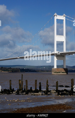 Der Severn-Brücke wurde 1966 eröffnet, auf der Suche nach Westen von England gegen Wales Stockfoto