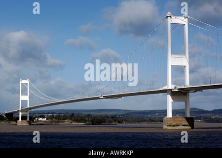 Der Severn-Brücke wurde 1966 eröffnet, auf der Suche nach Westen von England gegen Wales Stockfoto