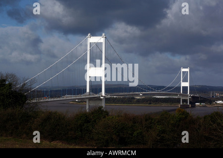 Der Severn-Brücke wurde 1966 eröffnet, auf der Suche nach Westen von England gegen Wales Stockfoto