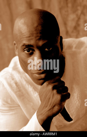 Porträt eines schweren schwarzen Mann Stockfoto