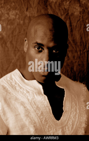 Porträt eines schweren schwarzen Mann Stockfoto