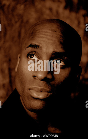 Porträt eines schweren schwarzen Mann Stockfoto