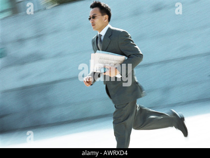 Unternehmer, die im freien laufen Stockfoto