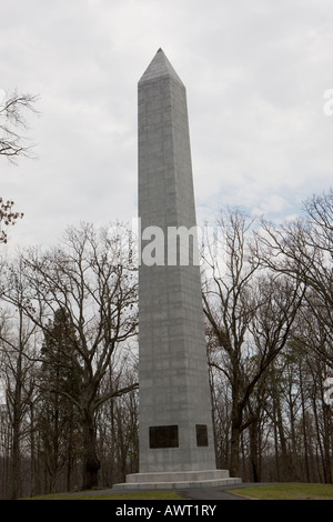 US-Denkmal Kings Mountain National Military Park in der Nähe von Blacksburg South Carolina 14. März 2008 Stockfoto