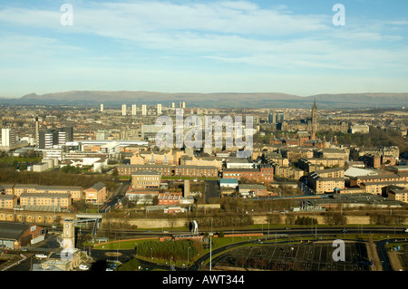 Ariel Blick des Westens Glasgow Glasgow Universität Turm und kranke Kinder Krankenhaus Schottland Europa Stockfoto