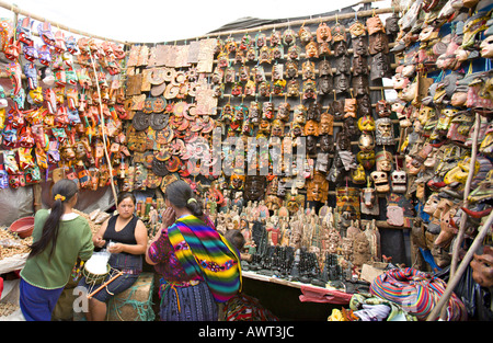 GUATEMALA CHICHICASTENANGO der größten einheimischen Markt in Guatemala ist der Markt in Chichicastenango Stockfoto