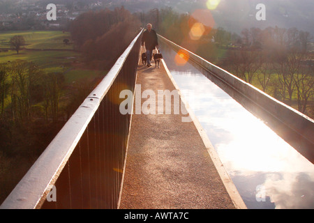 Shropshire Union Canal Aquädukt Pont Cysyllte Clwyd Wales Stockfoto