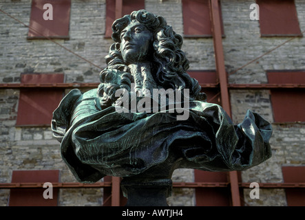 Büste von Louis XIV in Place Royale Provinz Quebec Stadt Quebec Kanada Nordamerika Stockfoto