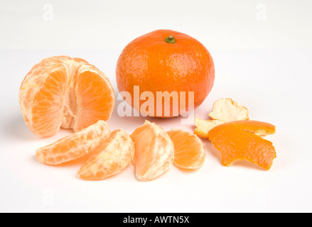 Segmente der Mandarin / Clementine orange Früchte Stockfoto