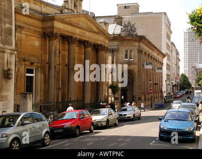 Brauner Sandstein Bank und Bürogebäuden, Colmore Reihe, Birmingham City Centre, England Stockfoto