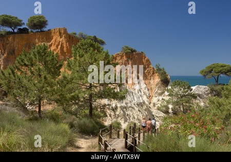 Portugal Algarve Praia da Falesia, der Weg zum Strand vom Sheraton hotel Stockfoto