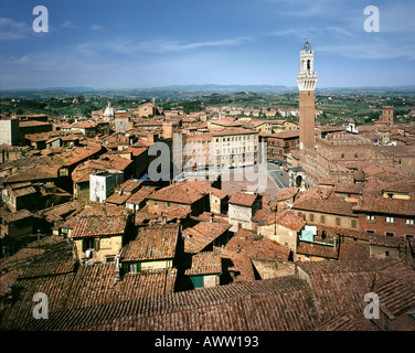 ES - TUSCANY: Piazza del Campo in Siena Stockfoto