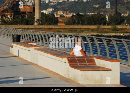 Pontile Nord - Ex Italsider - über Coroglio - Bagnoli Pozzuoli Kampanien Campi Flegrei Italia - Europa Süd-Italien Stockfoto