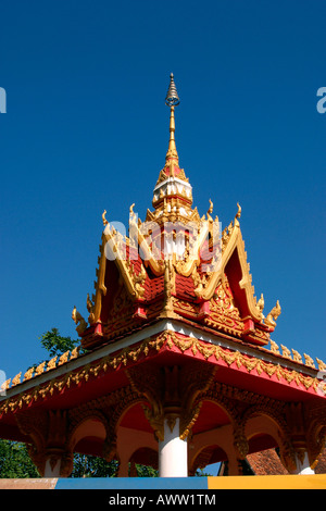 Laos-Vientiane-Wat Si Saket Dach des neuen Schrein Stockfoto