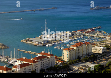 Queensway Quay Marina auf dem Felsen von Gibraltar Stockfoto