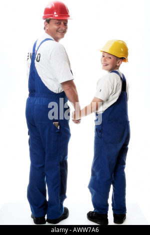 Vater und Sohn, Mechanik Stockfoto