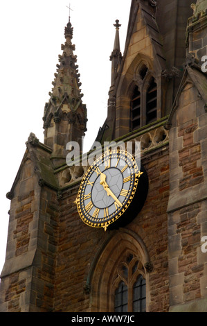 Uhr am St.-Martins Kirche, Bull Ring entfernt, Birmingham England Stockfoto