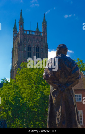 Das Elgar-Statue in Worcester. Stockfoto