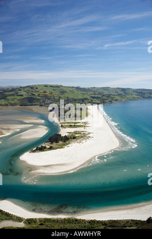 Warrington Strand und Blueskin Bay in der Nähe von Dunedin Neuseeland Südinsel Antenne Stockfoto