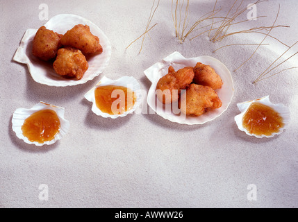 Clam Krapfen textfreiraum Bon Appetit Stockfoto