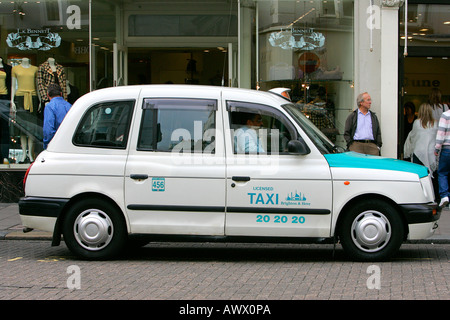 Brighton Englisch cab Taxi Stadtauto traditionelle Stockfoto