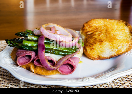 Ein Käsebrot Roll Asiago. Stockfoto