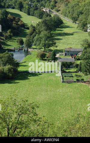 Fluss Wye und Monsal Dale in der Peak District National Park, Derbyshire Stockfoto