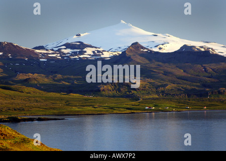 Stratovulkan Snaefellsjoekull, Island, Snaefellsjoekull NP Stockfoto