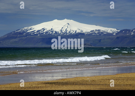 Stratovulkan Snaefellsjoekull, Island, Snaefellsjoekull NP Stockfoto