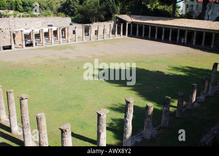 Die Arkaden Gericht der Gladiatoren, Pompeji, Italien. Stockfoto