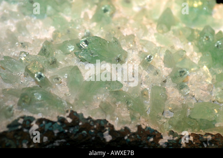 Apophyllite aus Poona Indien Stockfoto