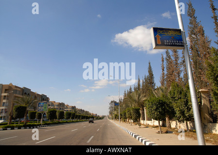 6th of October City ist eine der Wohngebiete für Leute mit Geld, eine neue Satellitenstadt in Kairo Stockfoto