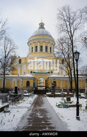 Russland. Sankt Petersburg. Alexander-Newski-Lawra oder Alexander-Newski-Kloster. Stockfoto