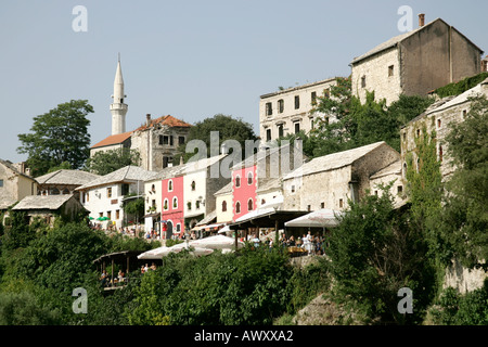 Steinhäuser in Mostar, Bosnien. Stockfoto