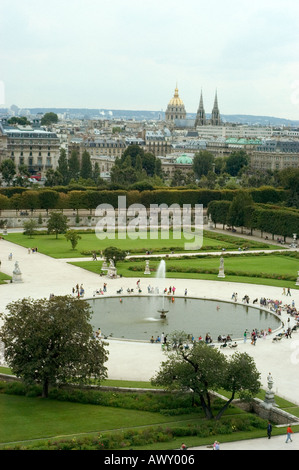 Paris, Frankreich malerischer Überblick über die Tuilerien, „Jardin