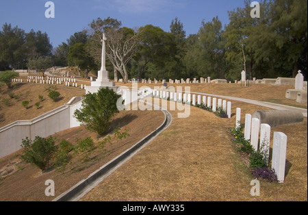 dh Kriegsdenkmal der britischen Armee STANLEY HONG KONG Military Graveyard Grabstones historische japanische Besetzung Far East Geschichte Friedhof Stockfoto