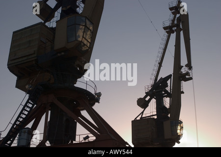 Krane auf Puerto Madera Buenos Aires Argentinien Stockfoto