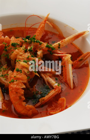Scampi in Busara - istrische Küche Stockfoto
