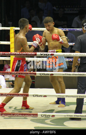 Kick-Boxing Contest Lumpini Stadion Bangkok Thailand Stockfoto