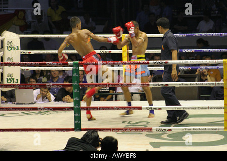 Kick-Boxing Contest Lumpini Stadion Bangkok Thailand Stockfoto