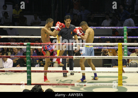 Kick-Boxing Contest Lumpini Stadion Bangkok Thailand Stockfoto