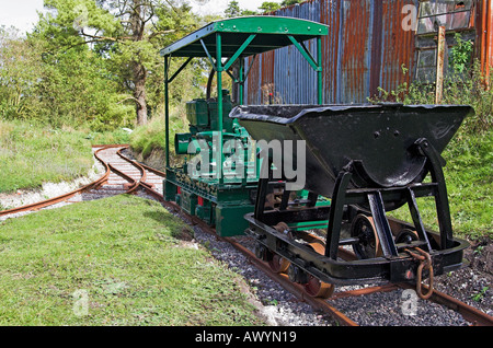 Werksbahn servieren die Kalköfen bei Anna Wasserwerk in der Nähe von Winchester, Hampshire Stockfoto