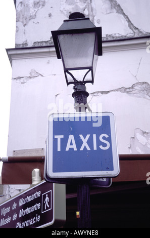 Paris Taxischild Stockfoto