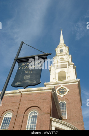 Die Park Street Church in Boston, Massachusetts Stockfoto