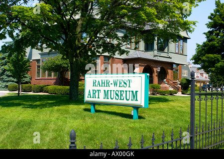 Rahr Westen Kunstmuseum Manitowoc Wisconsin Stockfoto