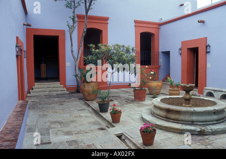 Innenhof des Museums Museo Casa de Juarez, Oaxaca, Mexiko Stockfoto